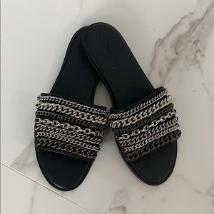 Coach Chain ⛓🖤 slides US 8